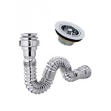 Inclui conjunto de válvula e sifão sanfonado modelo metálico de 1 polegada.